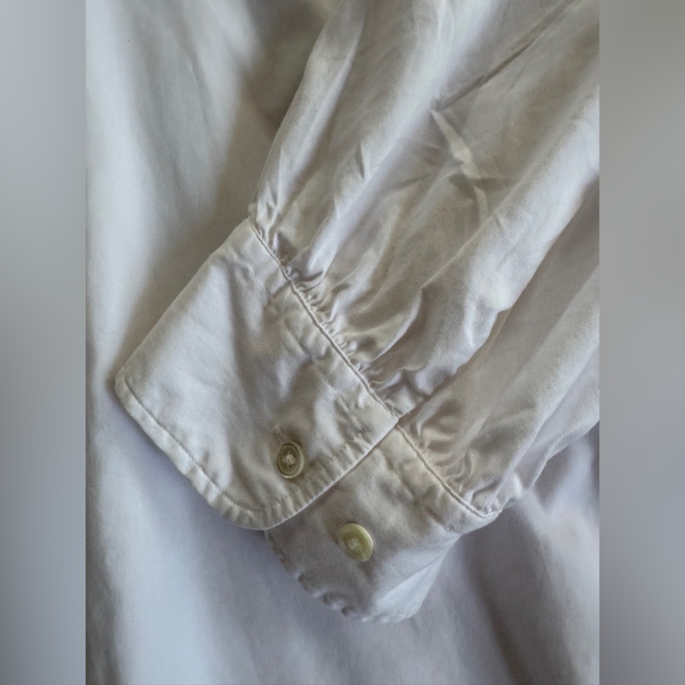 Polo Ralph Lauren White Cotton Blouse Size 10 - Picture 4 of 10